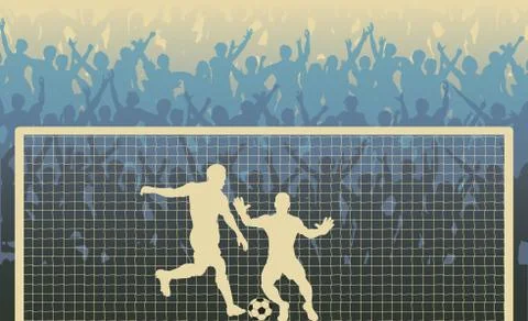 Penalty kick Stock Illustration