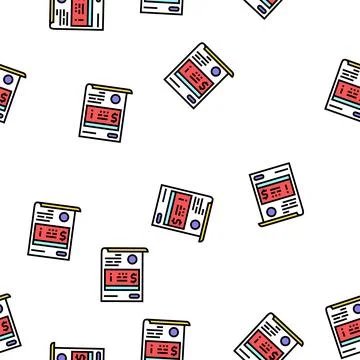 Penalty law dictionary vector seamless pattern Stock Illustration