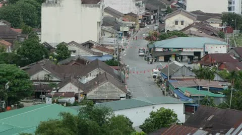Penang old town Stockbeeldmateriaal 21879133