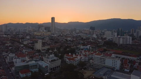 Penang Sunset Timelapse Stock Footage 106369996