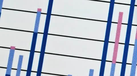 Pencil and business graph Stock Footage 21305046