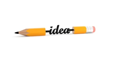 Pencil and idea. Create an idea, creative pencil. 54 Video stock 102830648