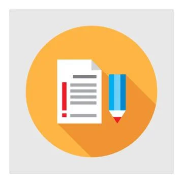 Pencil and important document Stock-Illustration