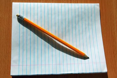 Pencil and notebook Stockfoto's