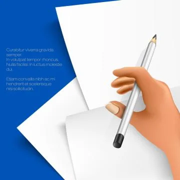 Pencil and notepad Stock Illustration