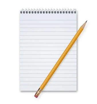 Pencil and Pad Stock Illustration