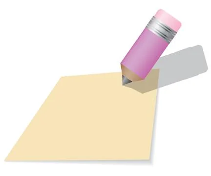 Pencil and paper Stockillustratie
