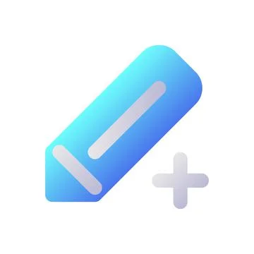 Pencil and plus pixel perfect flat gradient two-color ui icon Illustrazione stock