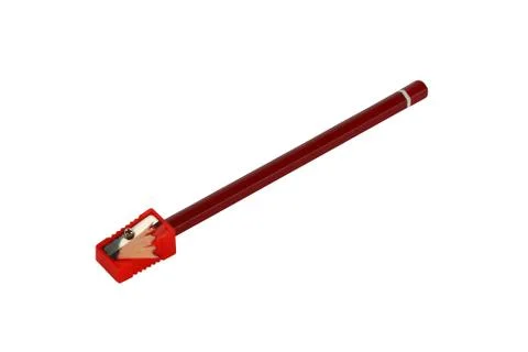 Pencil and sharpener Stock Photos