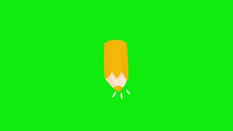 Pencil animation on chroma key background Video stock 335258921