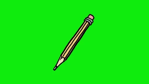 Pencil animation on chroma key background Video stock 335258922