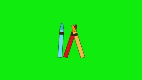 Pencil animation on chroma key background Stock Footage 335258939