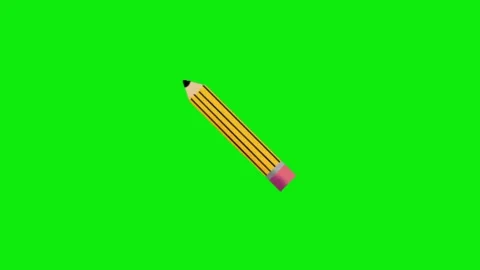 Pencil animation on chroma key background Stock Footage 335258941