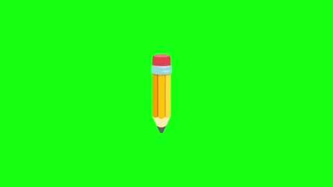 Pencil Animation Green Screen Overlay Stock Footage 337924016