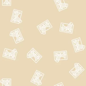 Pencil architect tool for create construction line vector seamless pattern Stock Illustration