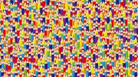 Pencil bar 3D virtual isometric shuffle wave pattern, Education or business Stock Footage 111558759