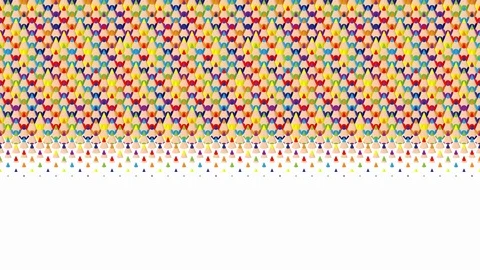 Pencil bar 3D virtual isometric shuffle wave pattern, Education or business Stock Footage 111562377