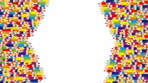 Pencil bar 3D virtual isometric shuffle wave pattern, Education or business Stock Footage 111572154