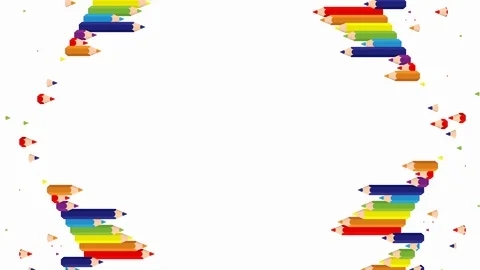 Pencil bar 3D virtual isometric shuffle wave pattern, Education or business Stock Footage 111573065