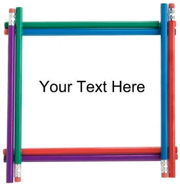 Pencil border stacked Stock Photos