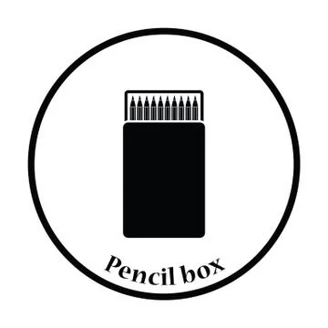 Pencil box icon Stock Illustration