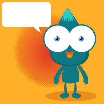 Pencil boy talk Stock Illustration