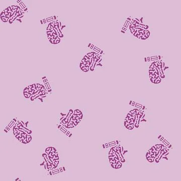 Pencil brainstorm glyph vector seamless pattern イラスト素材