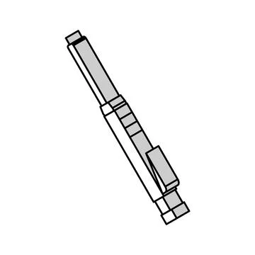 Pencil carpenter isometric icon vector illustration Stock Illustration
