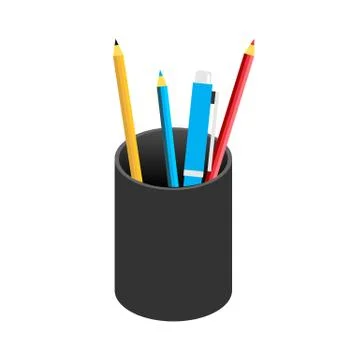 Pencil case icon. Stock Illustration