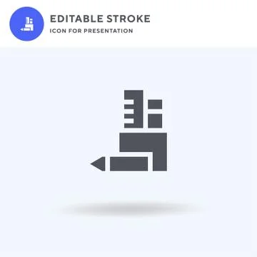 Pencil Case icon vector, filled flat sign, solid pictogram isolated on white, Stock Illustration