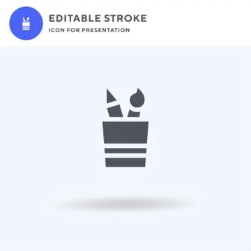 Pencil Case icon vector, filled flat sign, solid pictogram isolated on white, Stock Illustration