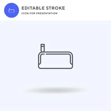 Pencil Case icon vector, filled flat sign, solid pictogram isolated on white 스톡 일러스트