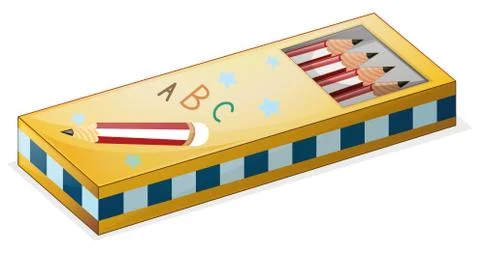 A pencil case 스톡 일러스트
