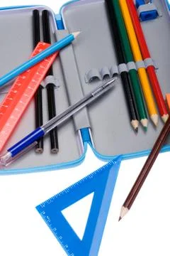 Pencil case Stock Photos