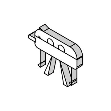 Pencil case school character isometric icon vector illustration Stock Illustration