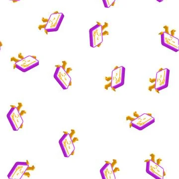 Pencil case school character isometric icon seamless pattern 스톡 일러스트