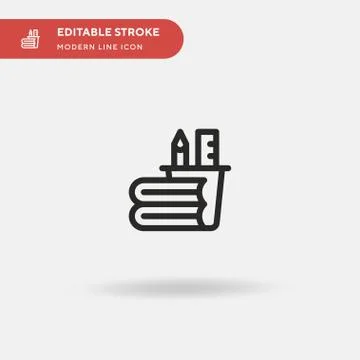 Pencil Case Simple vector icon. Illustration symbol design template for web m Stock Illustration