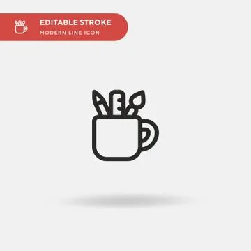 Pencil Case Simple vector icon. Illustration symbol design template for web m Stock Illustration
