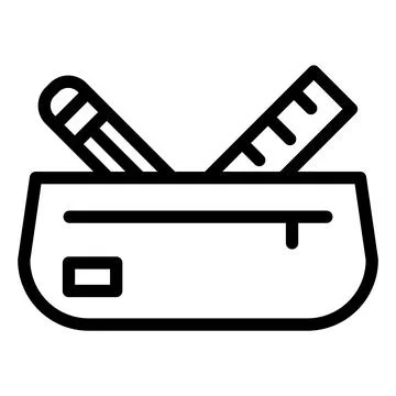 Pencil Case Vector Icon Design Illustration Illustrazione stock