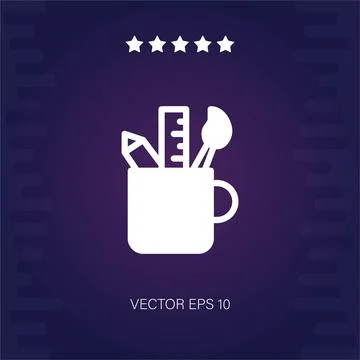 Pencil case vector icon Stock Illustration