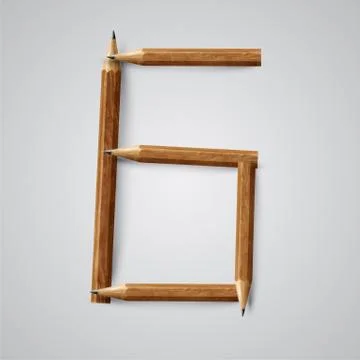 Pencil character, vector Stock Illustration