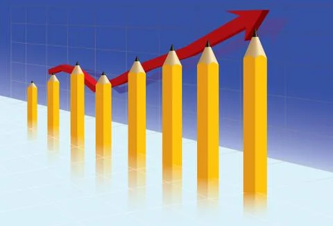 Pencil chart Stock Illustration