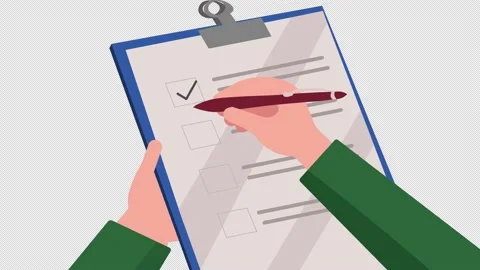 Pencil Checlist Animation Stock Footage 154356000