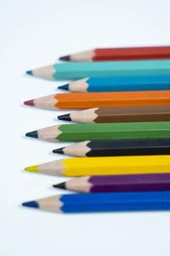 Pencil Colors in a Creative Pattern Stock-Fotos