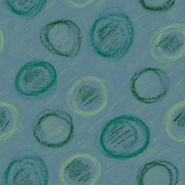 Pencil colourful rounds, seamless pattern Illustrazione stock