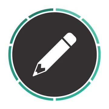 Pencil computer symbol Stock Illustration