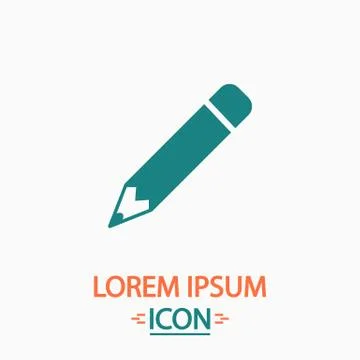 Pencil computer symbol Stock Illustration