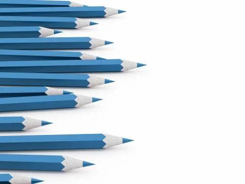 Pencil concept rendered on white Stock Illustration