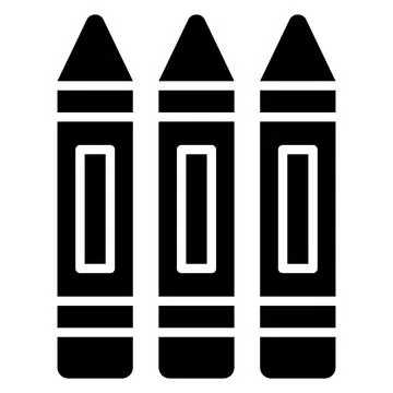 Pencil Crayon Vector Icon Design Illustration Stock Illustration