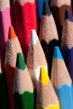 Pencil crayons Stock Photos